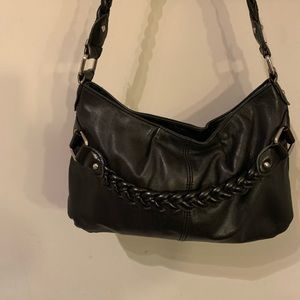 Terra Black Leather Vintage Purse